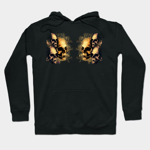 Gold Skulls Hoodie by Viper Unconvetional Concept